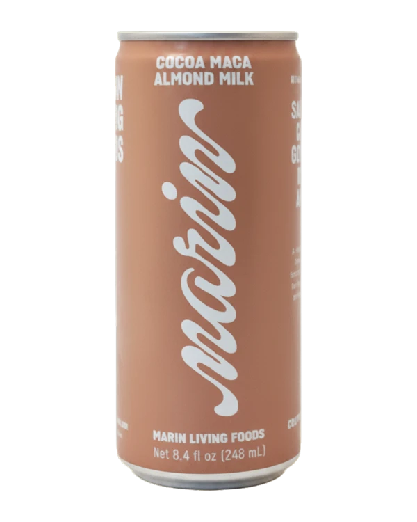 A marin Cocoa Maca Almond Milk can.