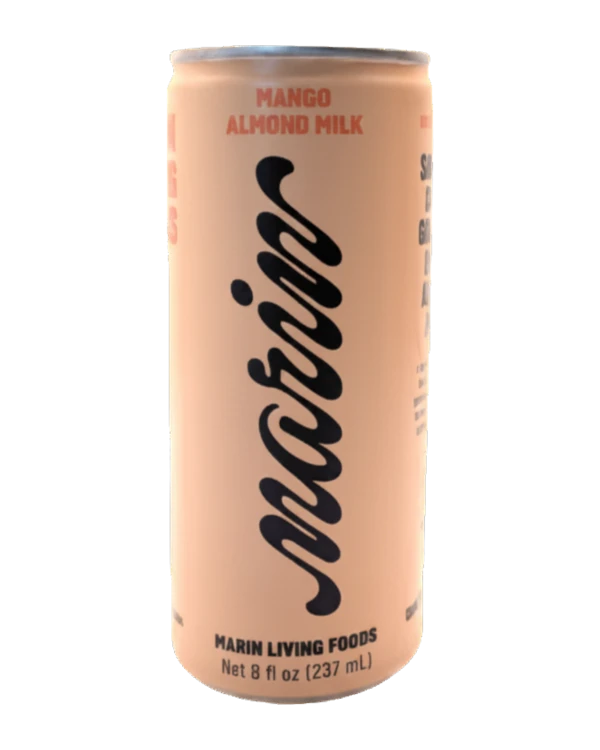 A marin Mango Almond Milk can.